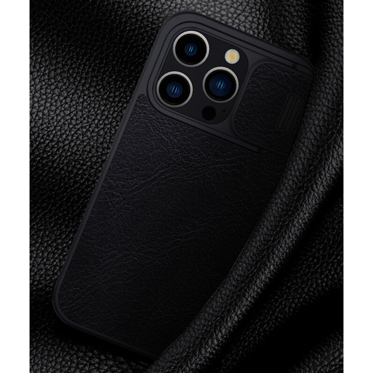 NILLKIN θήκη Qin Pro για iPhone 15 Pro, δερμάτινη, μαύρη - Image 2