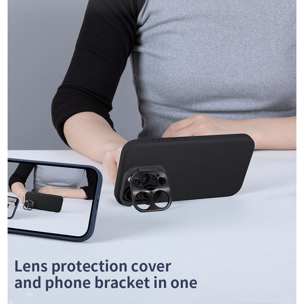 NILLKIN θήκη LensWing Magnetic για iPhone 15 Pro, μαύρη - Image 3