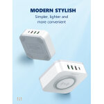 LDNIO σταθμός φόρτισης AW004, USB-C/3x USB/wireless, 32W, PD/QC, λευκός - Image 6