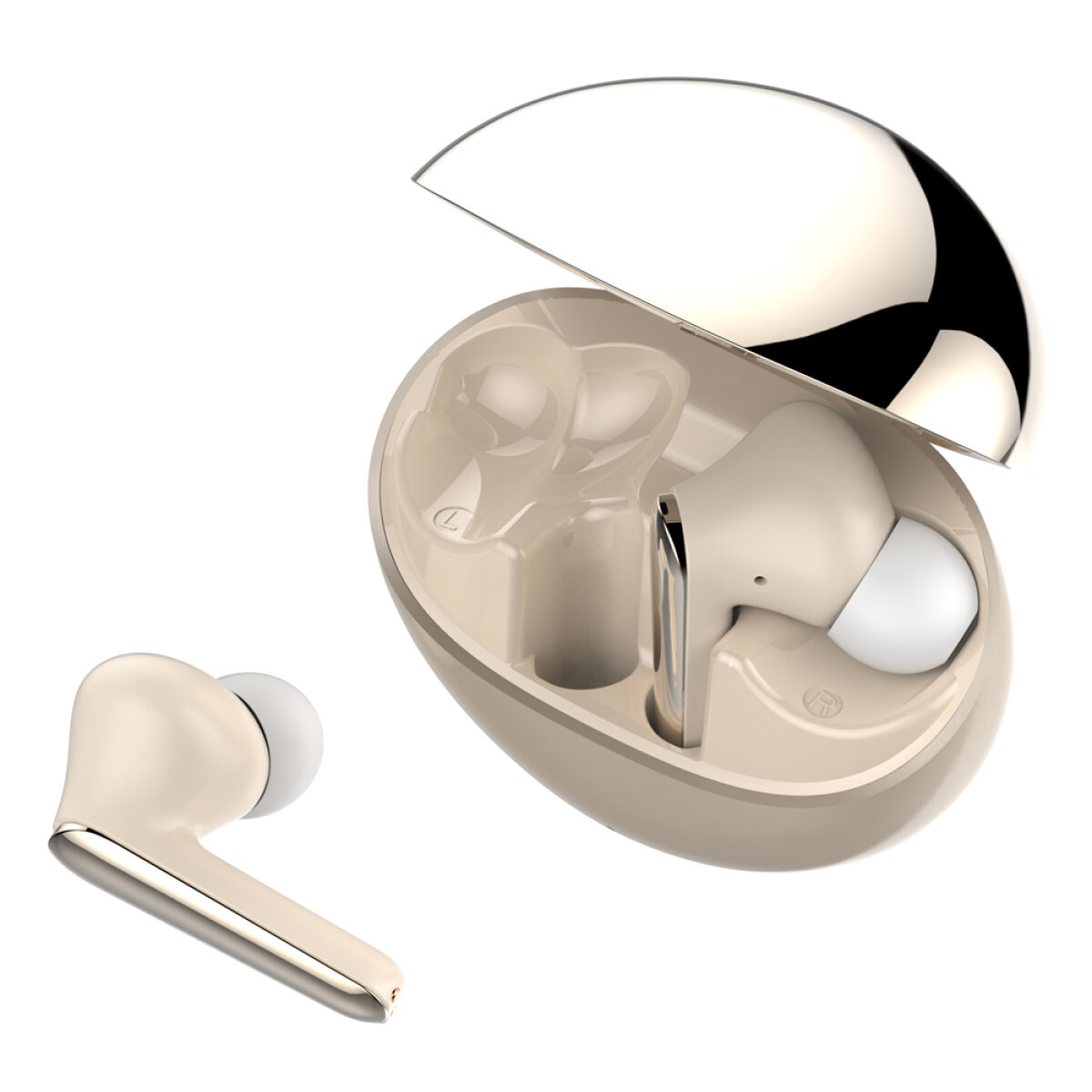 LDNIO earphones με θήκη φόρτισης T01, True Wireless, HiFi, Φ10mm, χρυσά - Image 7