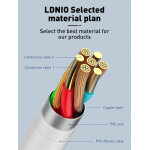 LDNIO καλώδιο Lightning σε USB-C LC611I, 30W PD, 1m, λευκό - Image 4