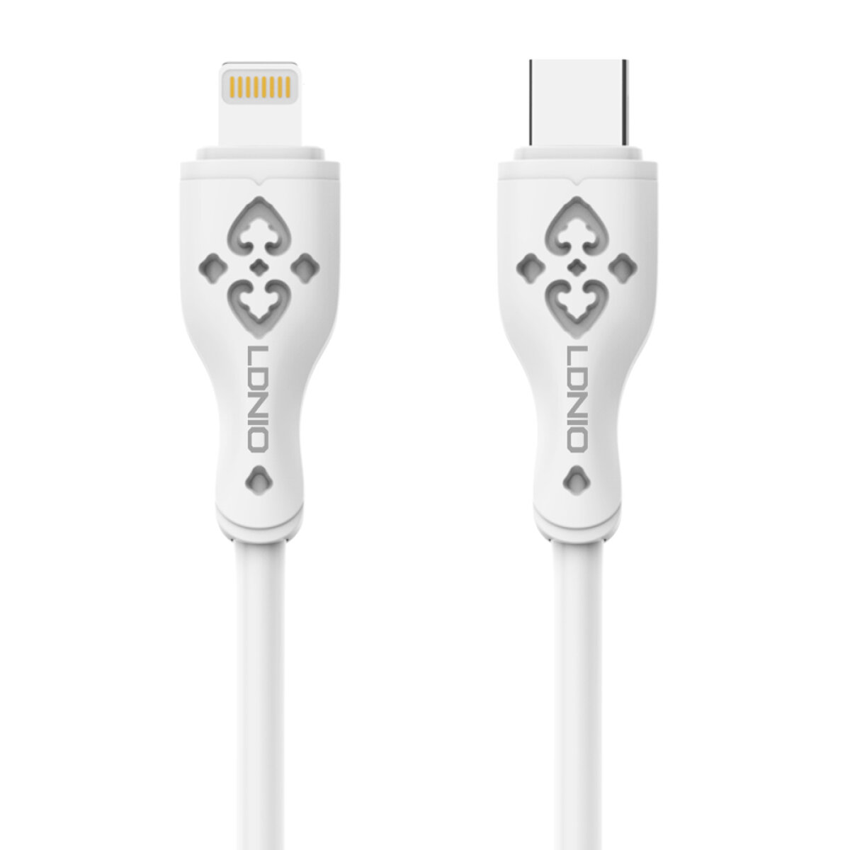 LDNIO καλώδιο Lightning σε USB-C LC812I, 30W PD, 2m, λευκό - Image 1