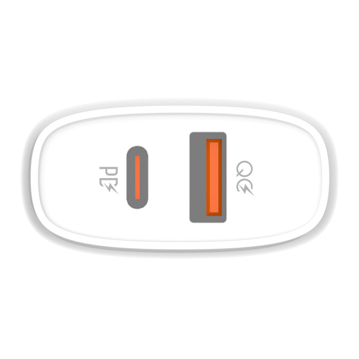 LDNIO φορτιστής τοίχου Q229 με καλώδιο, USB & USB-C, 20W PD, λευκός - Image 4