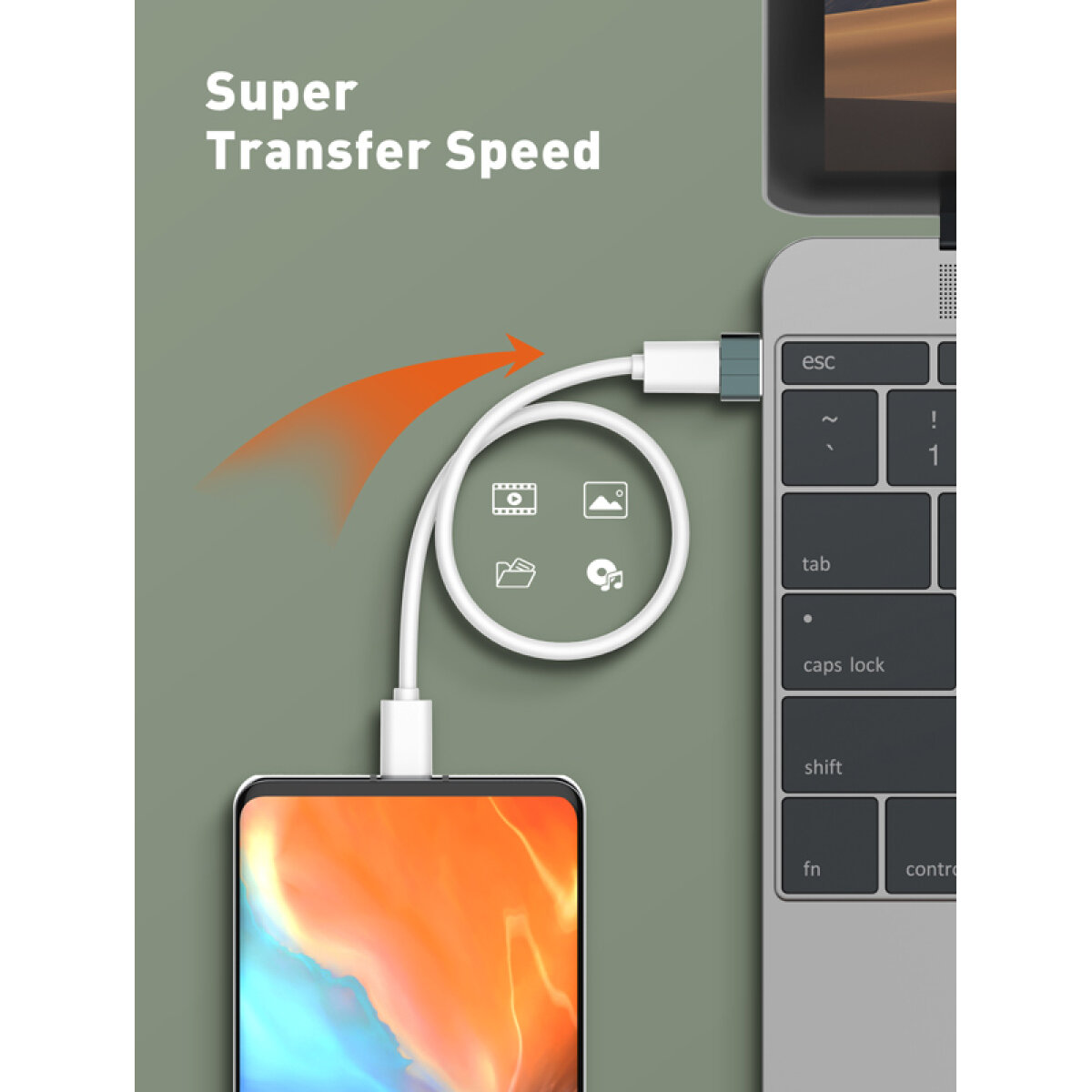 6933138691427-1 LDNIO αντάπτορας USB σε USB-C LC150, αρσενικό σε θηλυκό, γκρι - Image 2