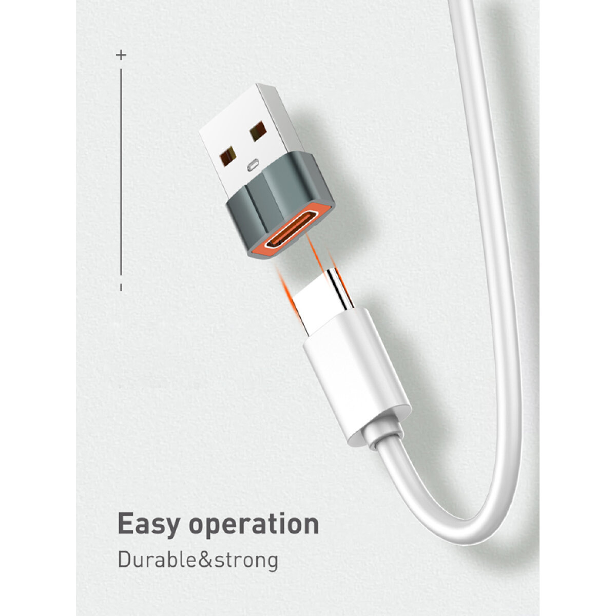 6933138691427-4 LDNIO αντάπτορας USB σε USB-C LC150, αρσενικό σε θηλυκό, γκρι - Image 5