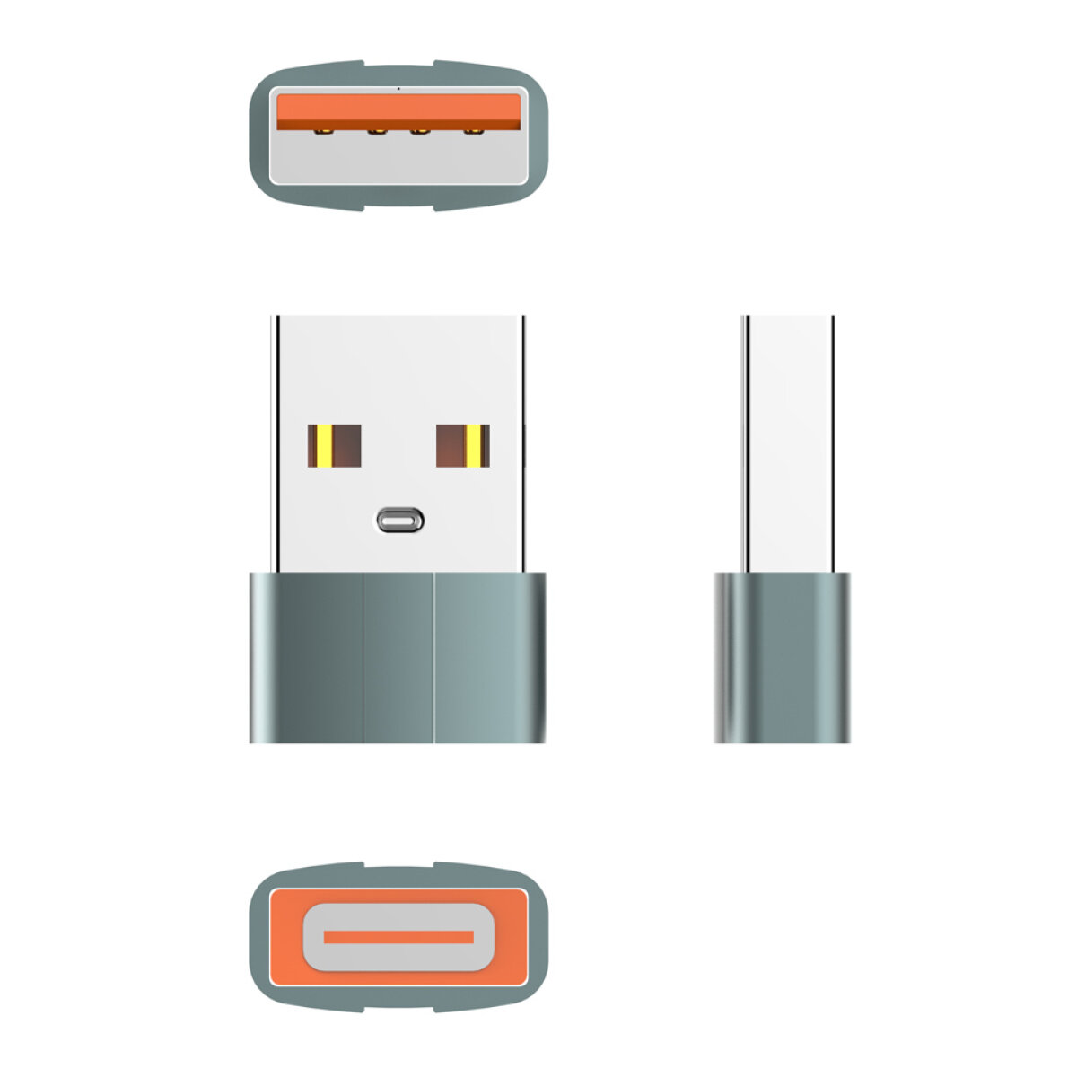 6933138691427-6 LDNIO αντάπτορας USB σε USB-C LC150, αρσενικό σε θηλυκό, γκρι - Image 7