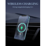 LDNIO ασύρματος φορτιστής & βάση αυτοκινήτου MA20, 15W, μαύρο - Image 2