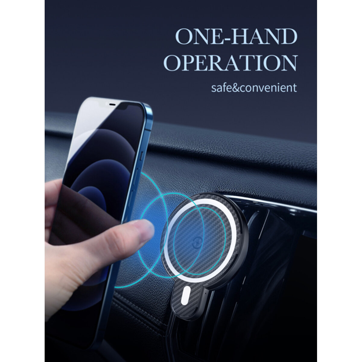 LDNIO ασύρματος φορτιστής & βάση αυτοκινήτου MA20, 15W, μαύρο - Image 7