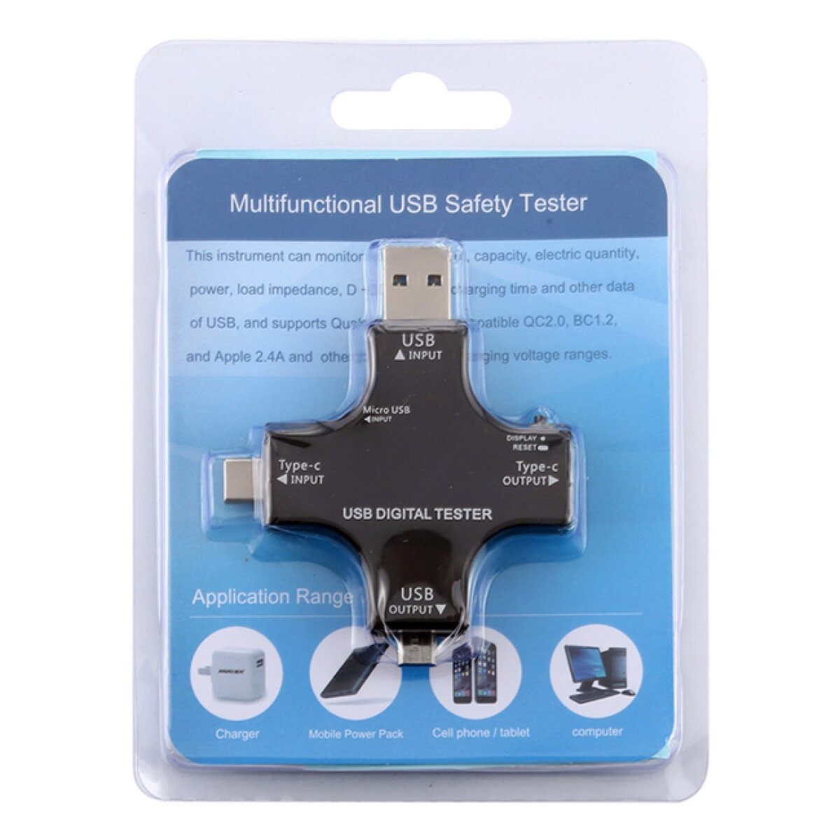 Συσκευή ελέγχου λειτουργίας θύρας USB, Micro USB & USB-C, 3.6-32V, LCD - Image 5