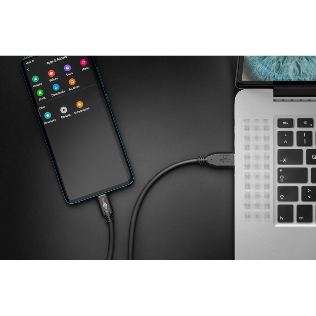73141-1 GOOBAY καλώδιο USB σε USB-C 73141, 15W, 5Gbps, 3m, μαύρο - Image 2