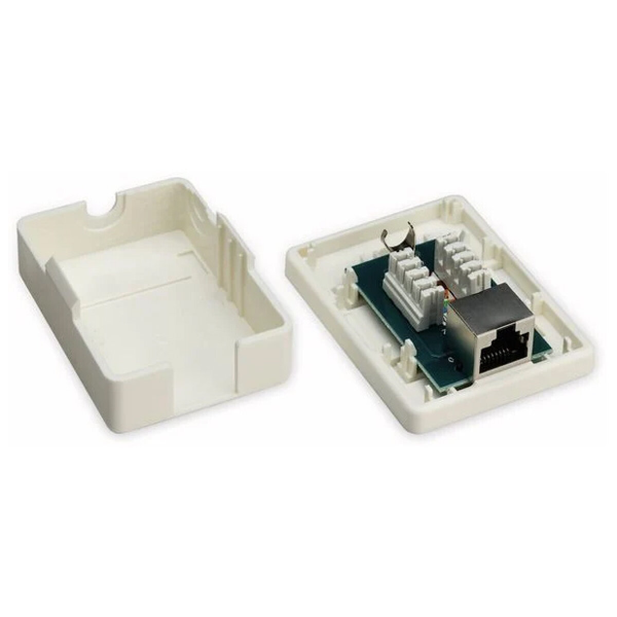 77634-1 GOOBAY επιτοίχια πρίζα δικτύου 77634, 1 θύρα RJ45, CAT 6 STP, λευκή - Image 2