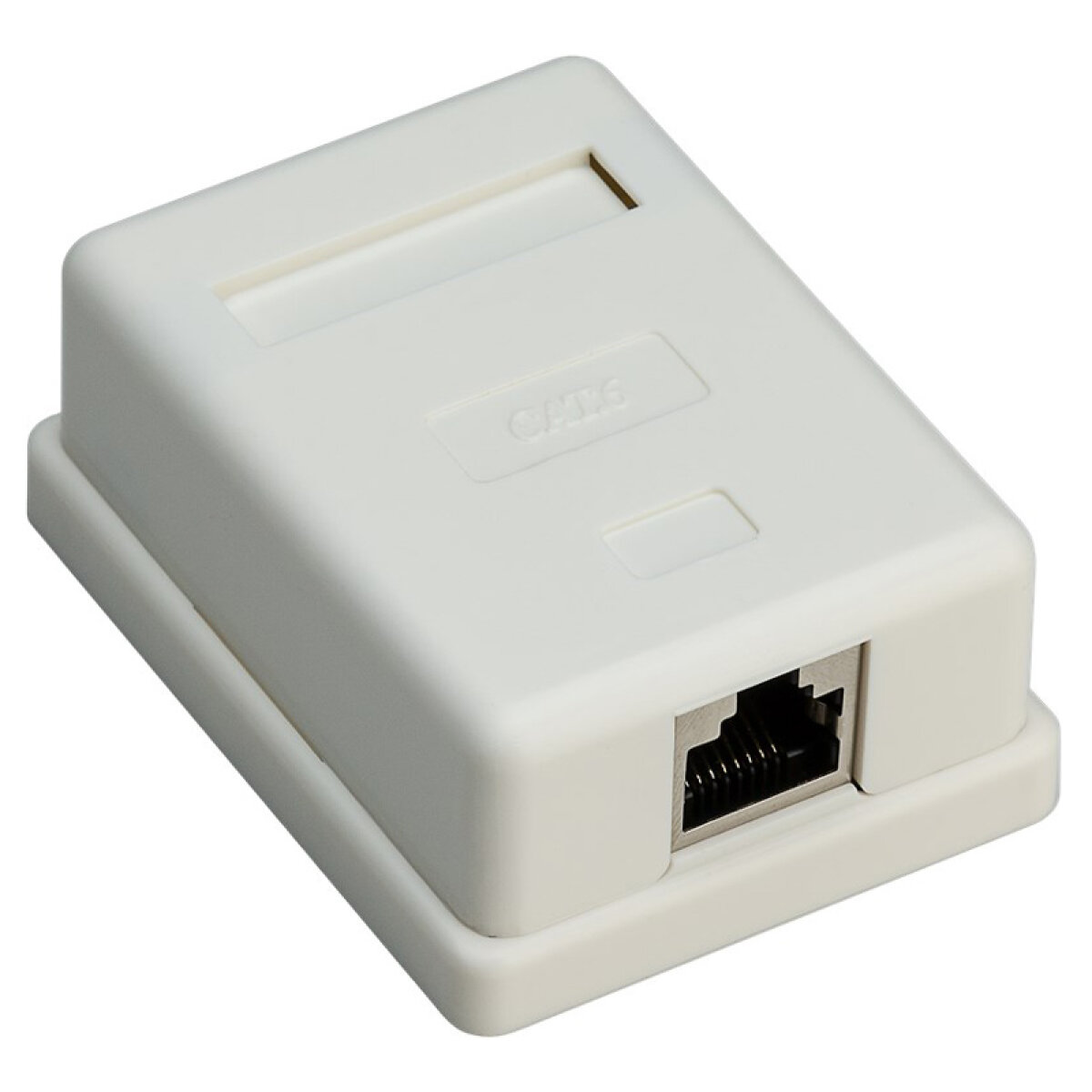 77634 GOOBAY επιτοίχια πρίζα δικτύου 77634, 1 θύρα RJ45, CAT 6 STP, λευκή - Image 1