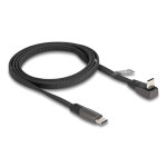 DELOCK καλώδιο USB-C 80751, 60W, flat, γωνιακό, 480 Mbps, 1m, μαύρο - Image 2