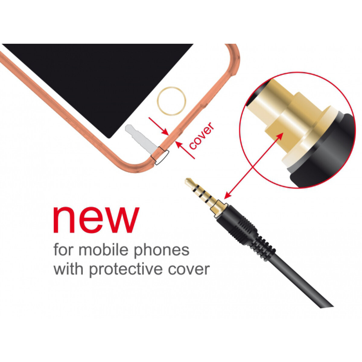 85613-1 DELOCK καλώδιο 3.5mm 85613, γωνιακό, 24AWG, gold plated, 2m, μαύρο - Image 2