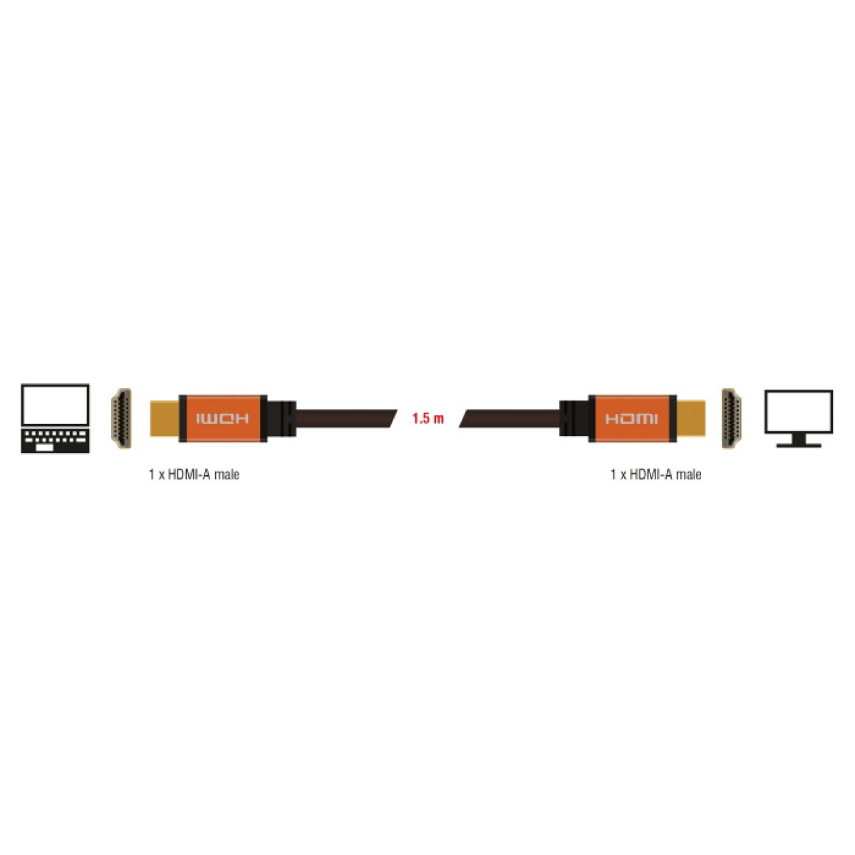 85728-1 DELOCK καλώδιο HDMI 85728, 8K/60Hz, 48 Gbps, eARC, HDR, 1.5m, μαύρο - Image 2
