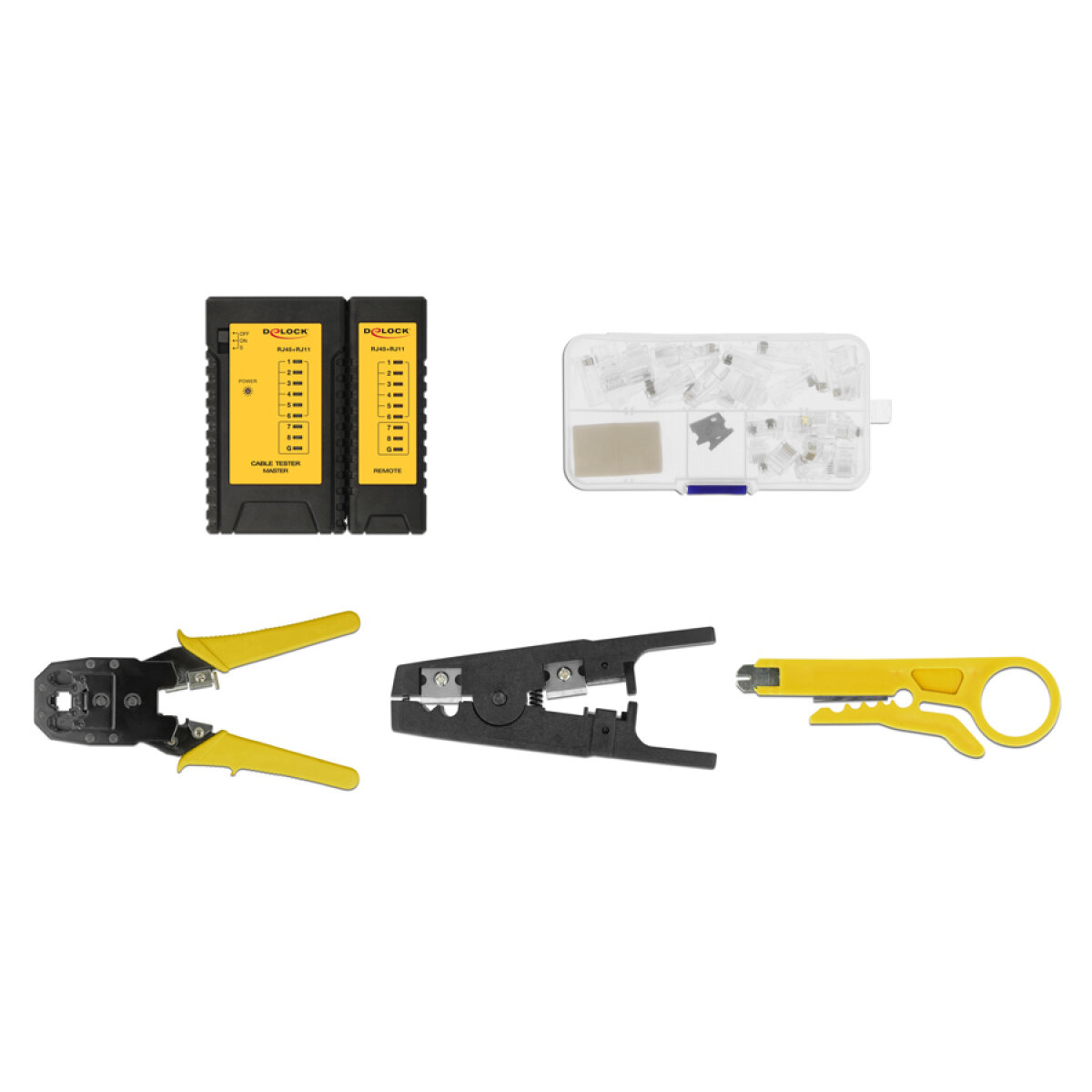DELOCK σετ εργαλείων δικτύου 86696, για καλώδια RJ45 & RJ11 - Image 2