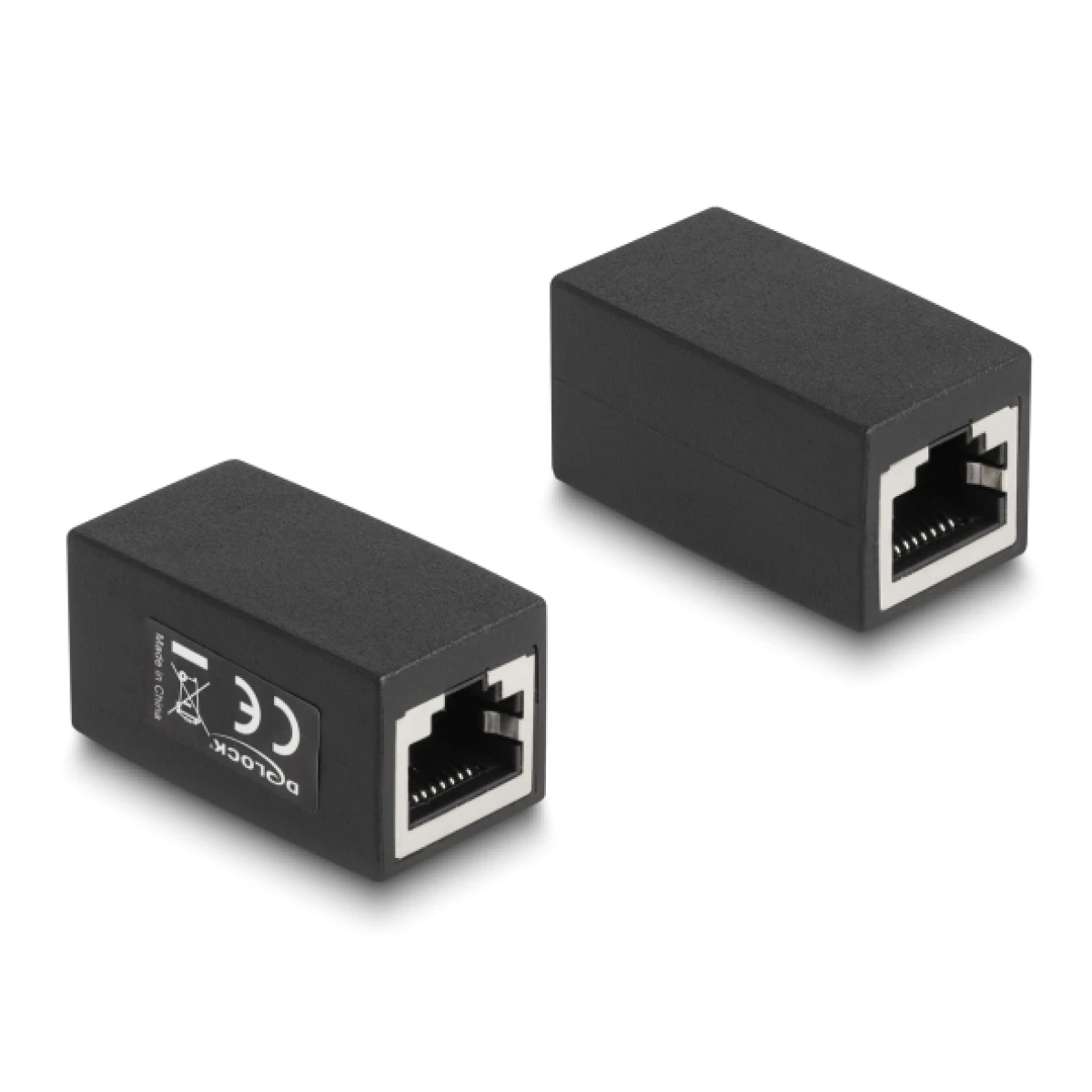 DELOCK σύνδεσμος RJ45 88003, θηλυκό σε θηλυκό, Cat.6, μαύρος - Image 1