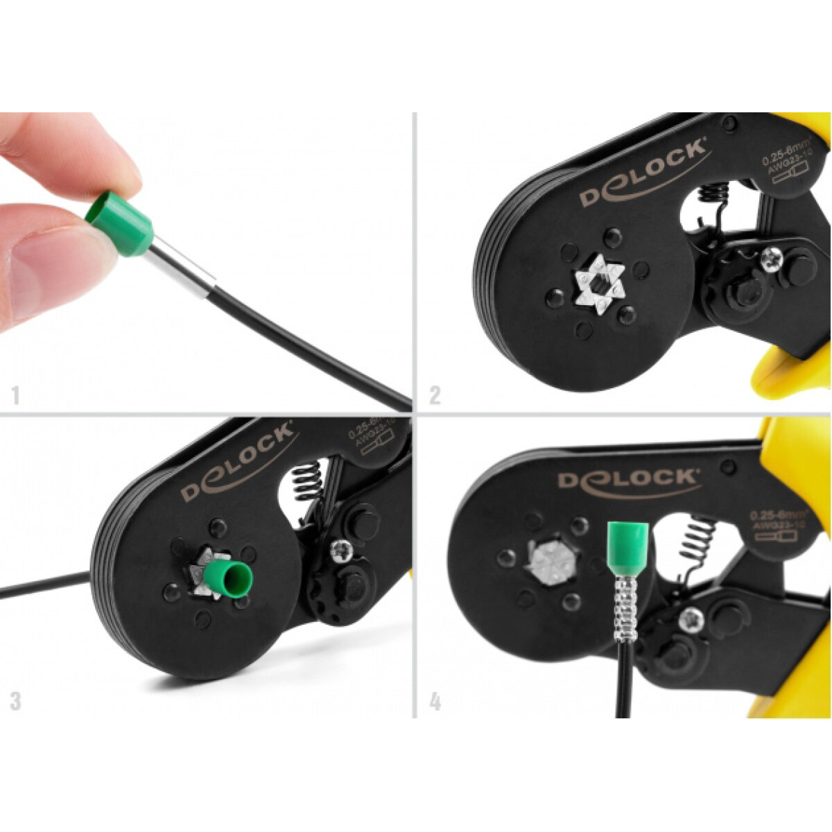 90561-1 DELOCK πρέσα ακροδεκτών 90561, αυτορυθμιζόμενη, εξάγωνο, 10-23 AWG - Image 2