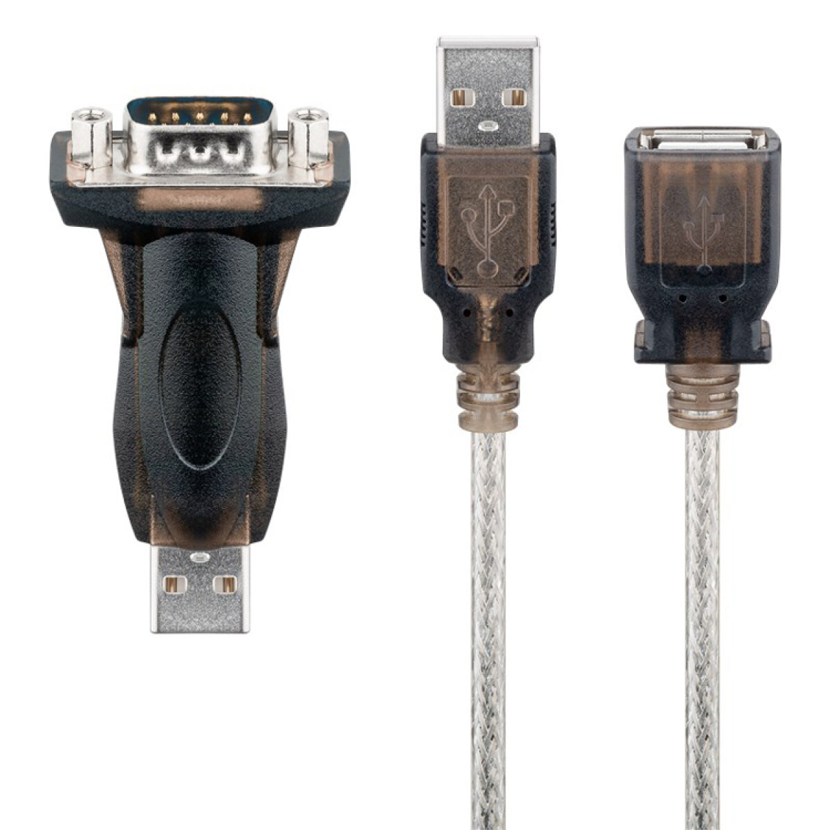 GOOBAY αντάπτορας/καλώδιο USB σε RS-232 93128, 1 Mbit/s, 1.5m, διάφανο - Image 1