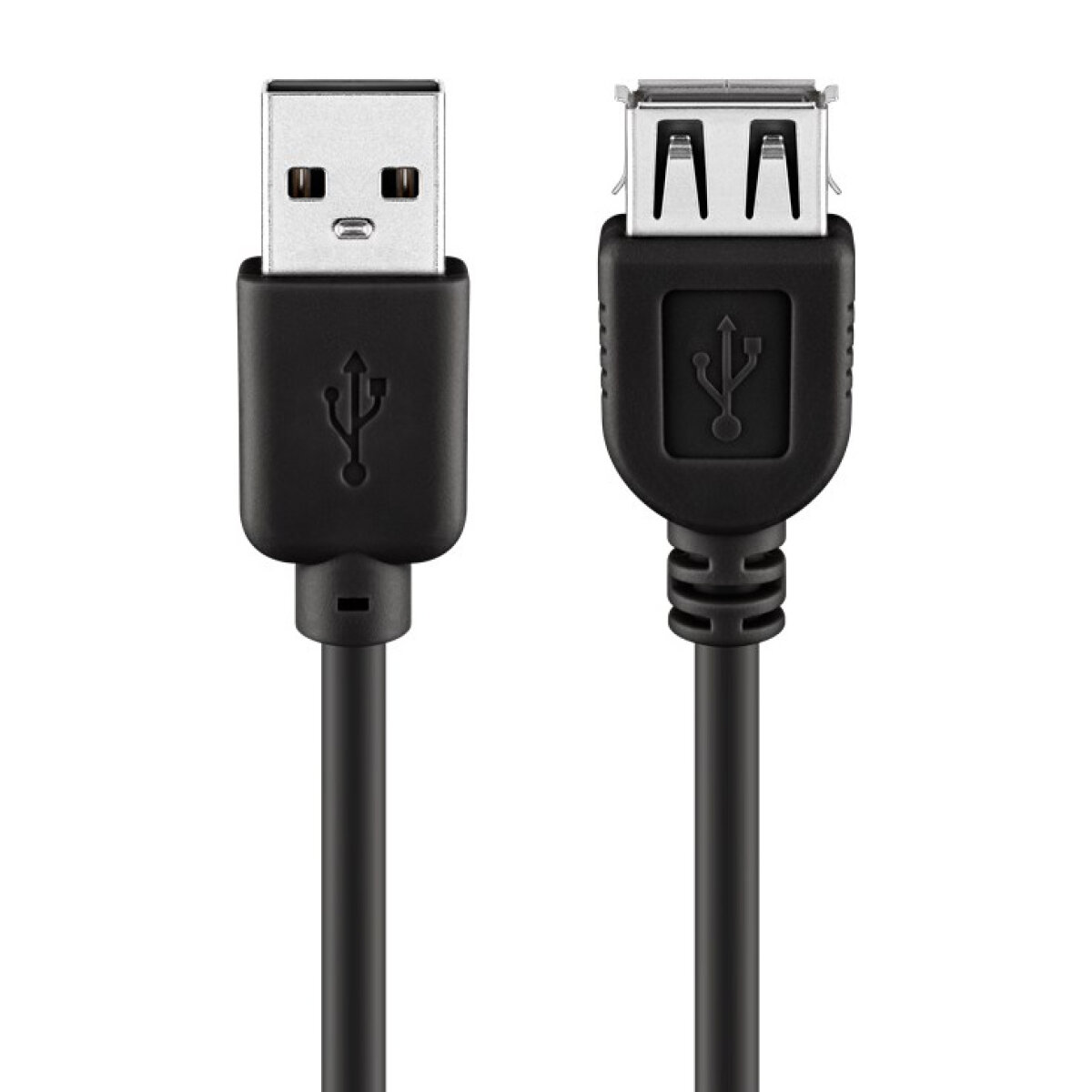 93601 GOOBAY καλώδιο USB 2.0 σε USB (F) 93601, copper, 5m, μαύρο - Image 1