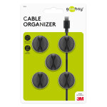 GOOBAY οργανωτές καλωδίων σιλικόνης 95040, 1 θέση, Φ7.8mm, μαύρο, 5τμχ - Image 4