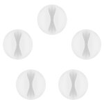 GOOBAY οργανωτές καλωδίων σιλικόνης 95183, 1 θέση, Φ7.8mm, λευκό, 5τμχ