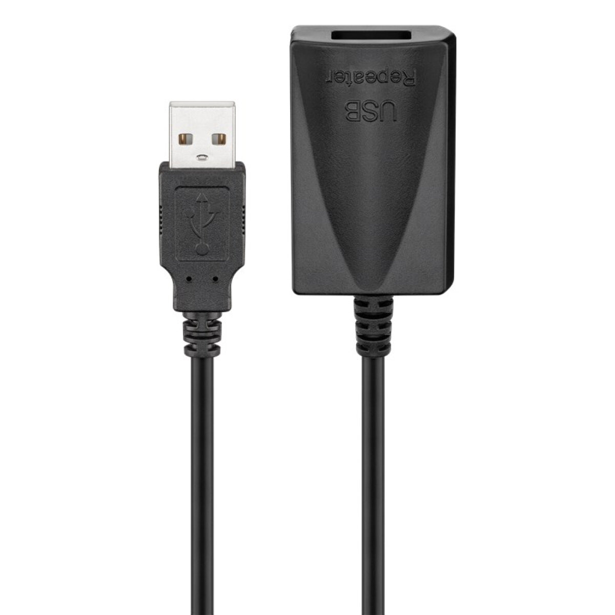 95439 GOOBAY καλώδιο προέκτασης USB 95439, active, 480Mbps, 5m, μαύρο - Image 1
