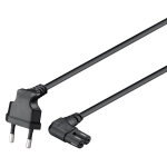 GOOBAY καλώδιο τροφοδοσίας Euro 97346, γωνιακό, 2x0.75 mm², 1m, μαύρο - Image 3