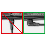 GOOBAY καλώδιο τροφοδοσίας Euro 97354, γωνιακό, 2x0.75 mm², 3m, μαύρο - Image 2