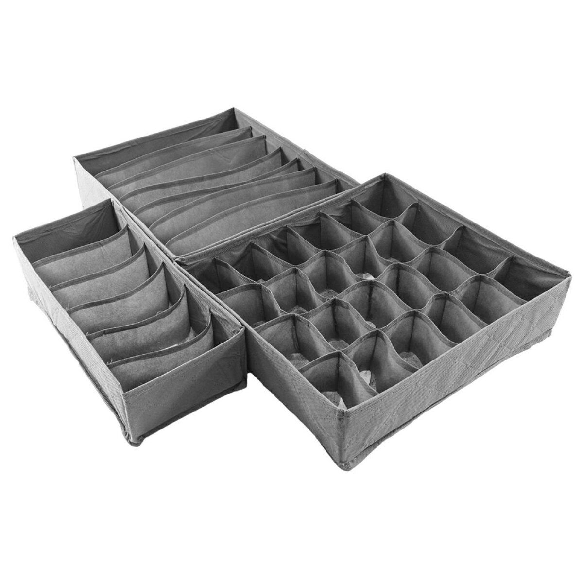 AG126G Σετ θήκες οργάνωσης εσώρουχων AG126G με 37 θήκες, γκρι - Image 1