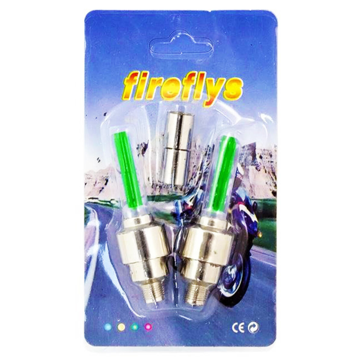 AG304B-1 Καπάκι βαλβίδας ποδηλάτου AG304B, LED, 6.5cm, 2τμχ, πράσινο - Image 2
