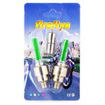 Καπάκι βαλβίδας ποδηλάτου AG304B, LED, 6.5cm, 2τμχ, πράσινο - Image 2