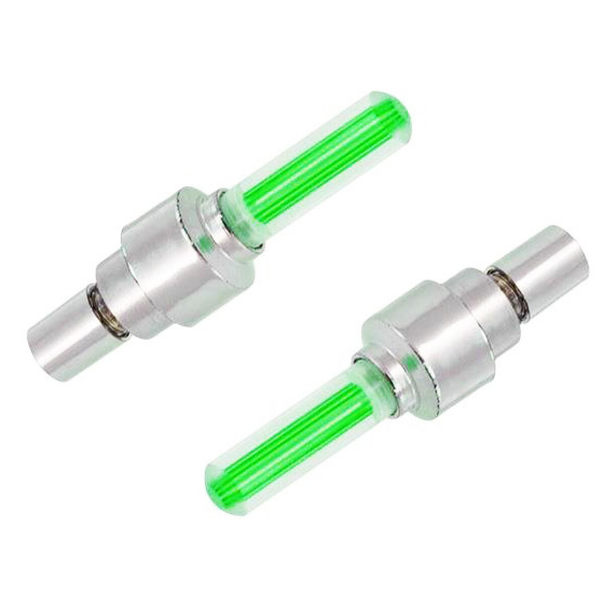 AG304B Καπάκι βαλβίδας ποδηλάτου AG304B, LED, 6.5cm, 2τμχ, πράσινο - Image 1