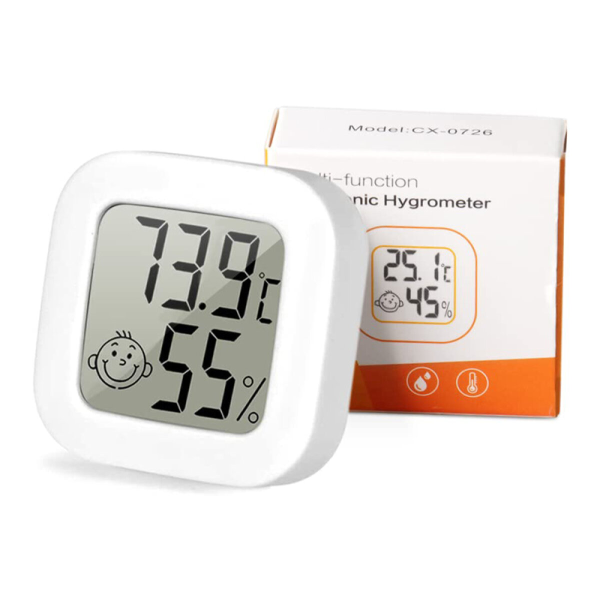 Μίνι ψηφιακό θερμόμετρο & υγρασιόμετρο AG355A, λευκό - Image 5