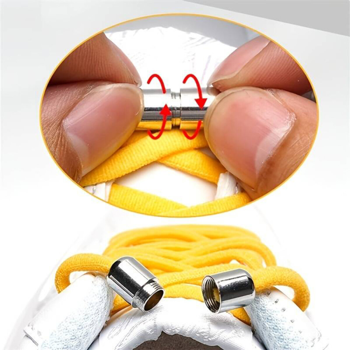 Σετ ελαστικά κορδόνια AG841D με βιδωτά κλιπ, 1m, μπλε - Image 3