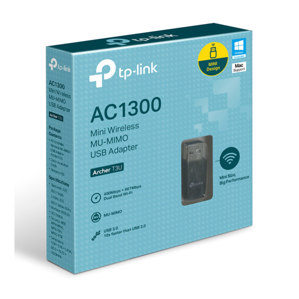 ARCHER-T3U-2 TP-LINK ασύρματος USB αντάπτορας δικτύου Archer T3U, 1300Mbps, Ver. 1.0 - Image 3