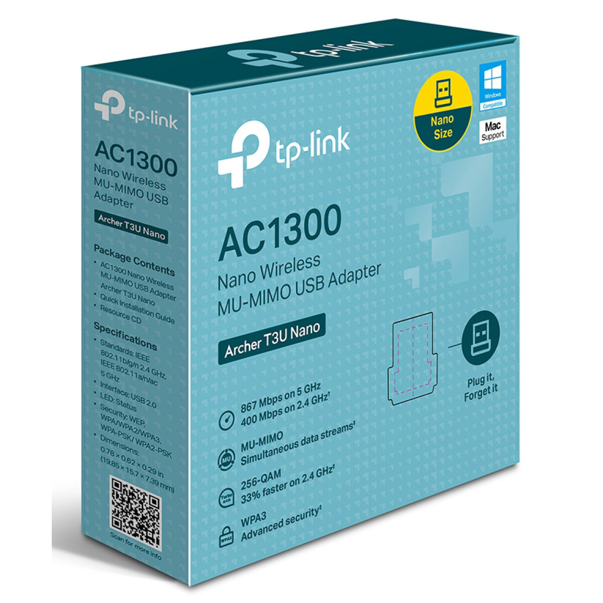 ARCHER-T3UNANO-2 TP-LINK ασύρματος USB αντάπτορας δικτύου Archer T3U Nano, 1300Mbps, V.1 - Image 3