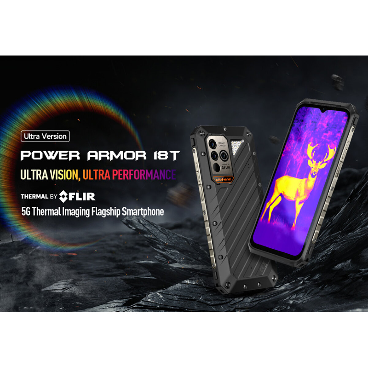 ARMOR18TU-BK-1 ULEFONE smartphone Power Armor 18T Ultra, 6.58", 12/512GB, 5G, 9600mAh, IP68/IP69K, μαύρο - Image 2