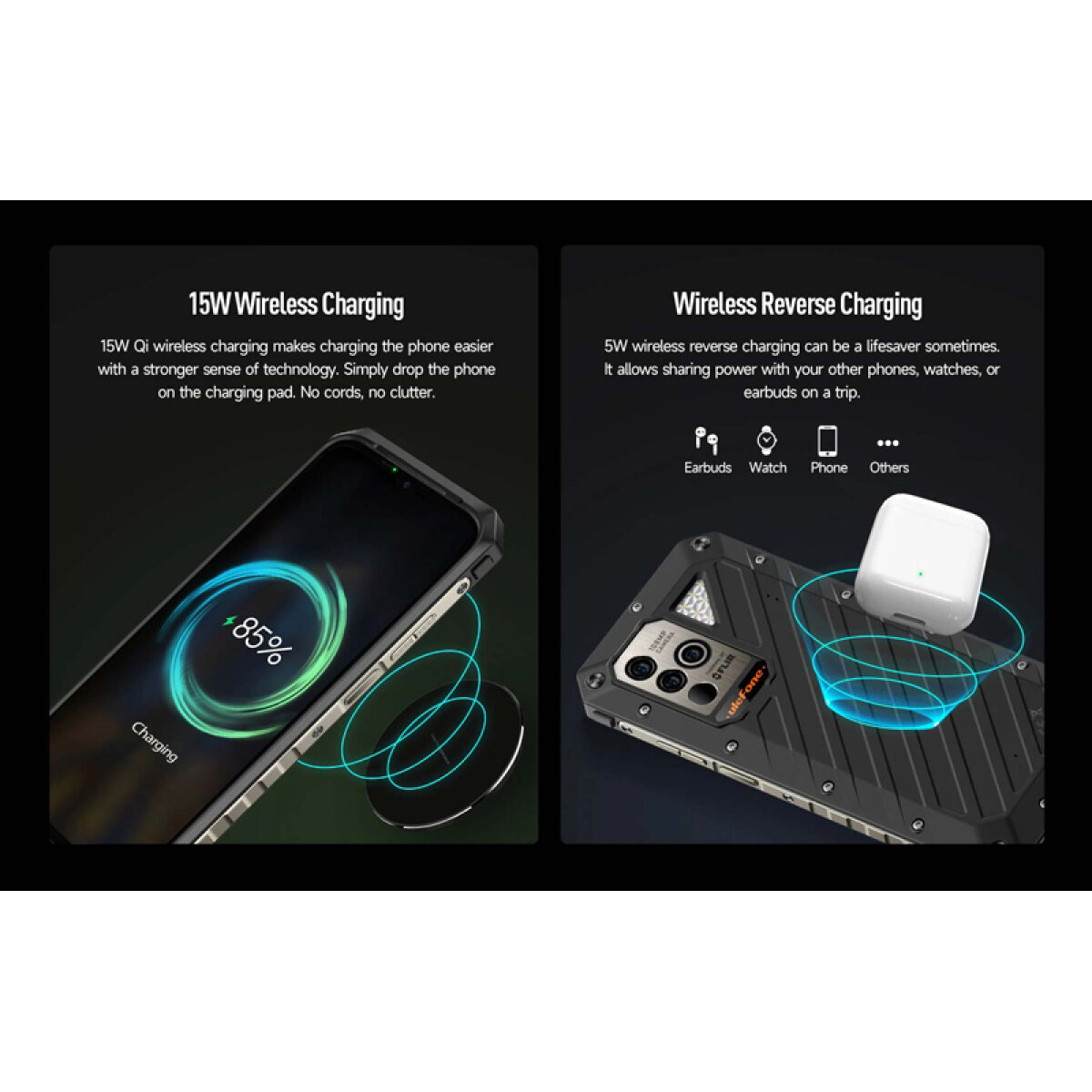 ULEFONE smartphone Power Armor 19T, 6.58", 12/256GB, 9600mAh, IP68/IP69K, μαύρο - Image 10