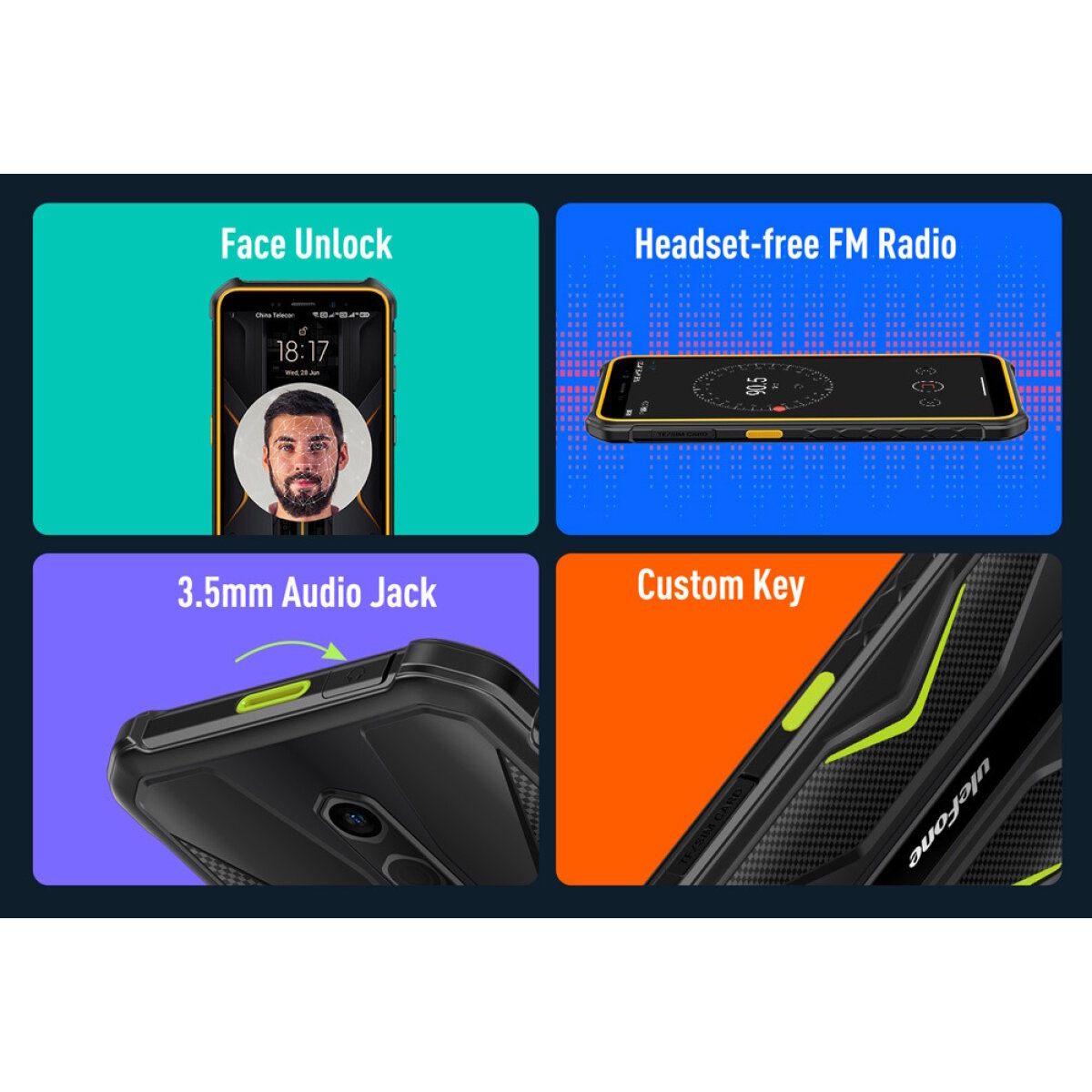 ARMORX12PRO-BK-2 ULEFONE smartphone Armor X12 Pro, 5.45", 4/64GB, 4860mAh, IP68/IP69K, μαύρο - Image 4