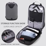 ARCTIC HUNTER τσάντα πλάτης B00208 με θήκη laptop 15.6", λουκέτο TSA, 24L, γκρι - Image 2