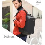 ARCTIC HUNTER τσάντα πλάτης B00208 με θήκη laptop 15.6", λουκέτο TSA, 24L, γκρι - Image 3