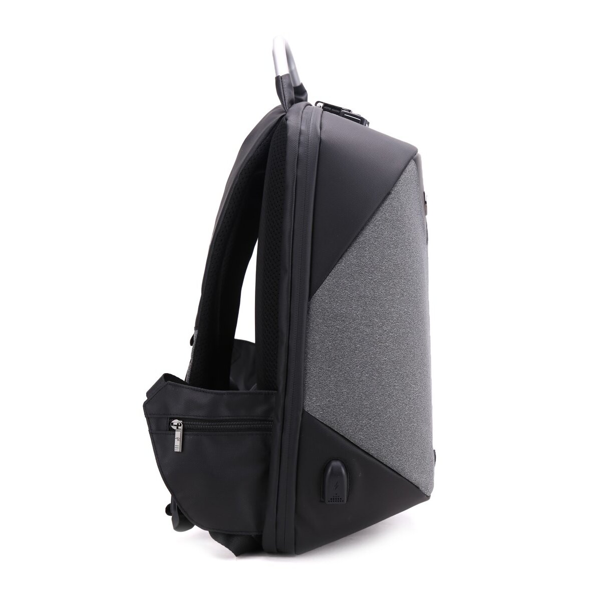 B00208-DG-4 ARCTIC HUNTER τσάντα πλάτης B00208 με θήκη laptop 15.6", λουκέτο TSA, 24L, γκρι - Image 5