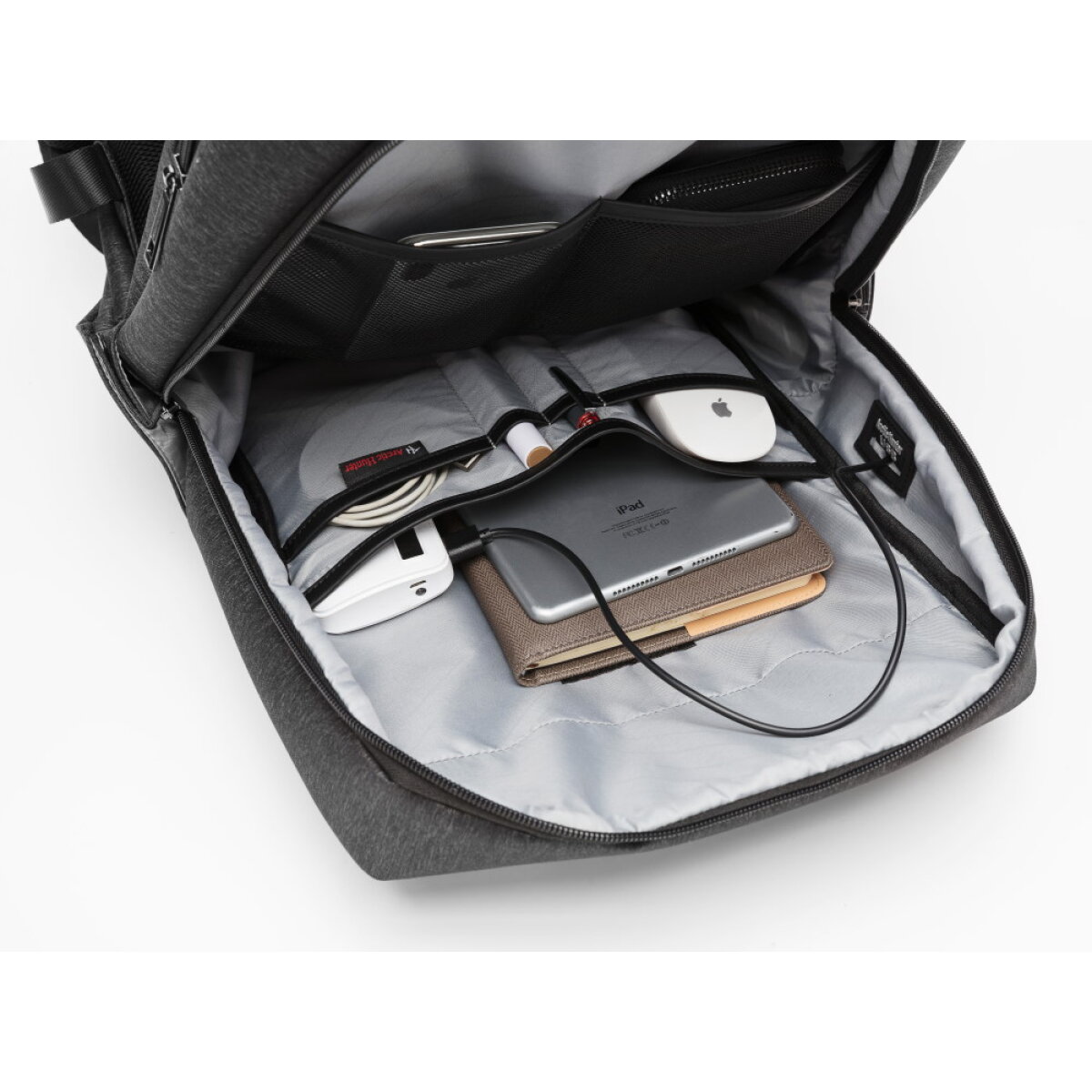 B00218-BK-3 ARCTIC HUNTER τσάντα πλάτης B00218 με θήκη laptop 15.6", USB, 24L, μαύρη - Image 6