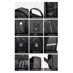 ARCTIC HUNTER τσάντα πλάτης B00388 με θήκη laptop 15.6", USB, 27L, μπλε - Image 4