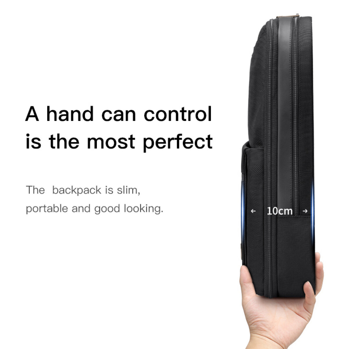 B00410-BK-1 ARCTIC HUNTER τσάντα πλάτης B00410 με θήκη laptop 15.6", πτυσσόμενη, 21L, μαύρη - Image 3