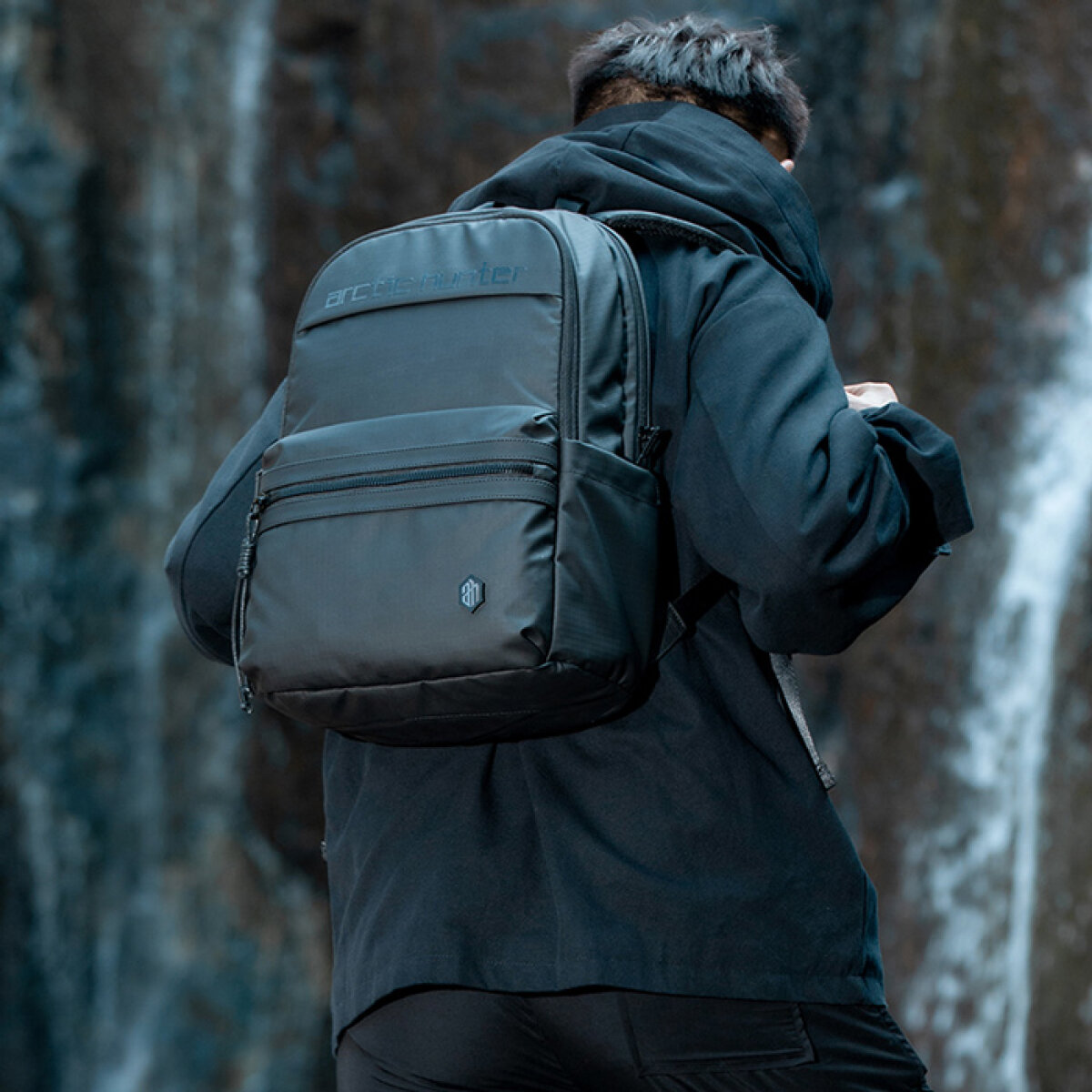 ARCTIC HUNTER τσάντα πλάτης B00536 με θήκη laptop 15.6", 21L, μαύρη - Image 7