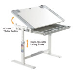 BRATECK σετ παιδικό γραφείο και καρέκλα B301, ρυθμιζόμενο, γκρι - Image 2