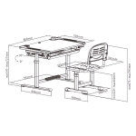 BRATECK σετ παιδικό γραφείο και καρέκλα B301, ρυθμιζόμενο, γκρι - Image 8