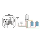 Θερμοστάτης αερίου BHT-002-GC, χωνευτός, λευκός - Image 3